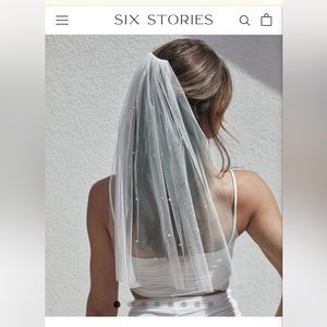 Six stories Pearl tulle veil